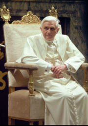 Pope Benedict XVI Sitting & Wearing White