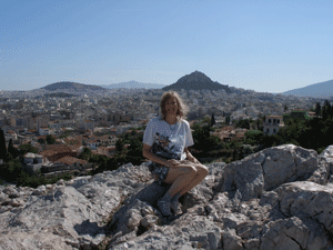 Joyce on Aeropagus Rock