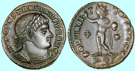 Constantine Coin Honoring Sun God